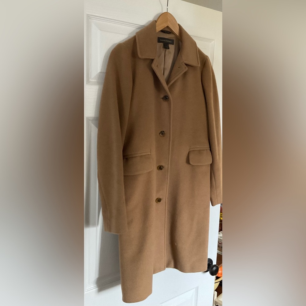 Ladies Banana Republic mid length camel hair coat